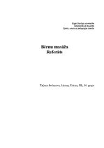 Konspekts 'Bērnu masāža', 1.