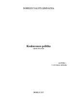 Referāts 'Konkurences politika', 1.