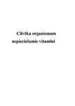Referāts 'Cilvēka organismam nepieciešamie vitamīni', 1.