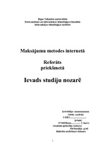 Referāts 'Maksājumu metodes internetā', 1.