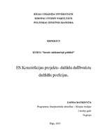 Referāts 'ES Konstitūcijas projekts - dažādu dalībvalstu dažādās pozīcijas', 1.