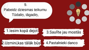 Prezentācija 'Spēle "Cik daudz tu zini par latviešu kultūru, tradīcijām?"', 18.