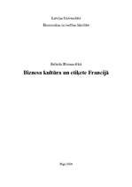 Referāts 'Biznesa kultūra un etiķete Francijā', 1.