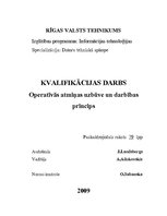 Diplomdarbs 'Operatīvās atmiņas uzbūve un darbības princips', 1.