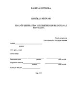 Referāts 'Finanšu lietpratība pensiju plānošanas kontekstā Kurzemes reģionā', 1.