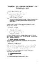 Konspekts '„Liepājai – 381". Jubilejas pasākums LPA', 1.