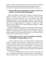 Eseja 'Kultūra un kultūras mantojuma problēmas tūrismā', 6.