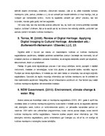 Eseja 'Kultūra un kultūras mantojuma problēmas tūrismā', 7.