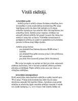 Konspekts 'Vitālie rādītāji', 1.