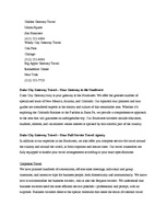 Konspekts 'Duke City Gateway Travel Agency', 3.