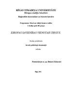 Referāts 'Eiropas Savienības vienotais tirgus', 1.