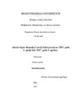 Referāts 'Akciju tirgus dinamika Latvijā laika posmā no 2002.gada 4.aprīļa līdz 2007.gada ', 1.
