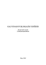 Konspekts 'Galvenais publiskajās tiesībās', 1.