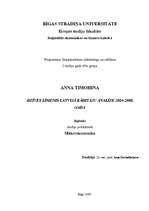 Referāts 'Dzīves līmenis Latvijā. Rādītāju analīze 2004.-2008.gadā', 1.