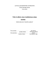 Referāts 'Vides kvalitātes zīmes izmitināšanas mītņu darbībā', 1.