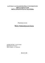 Referāts 'Meža blakusizmantošana', 1.