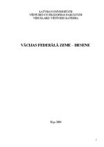 Referāts 'Vācijas federālā zeme - Hesene', 1.