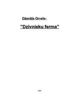 Eseja 'Džordžs Orvels "Dzīvnieku ferma"', 1.
