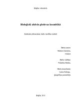 Referāts 'Bioloģiski aktīvās piedevas kosmētikā', 1.