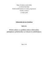 Referāts 'Privātā sektora un publiskā sektora elektronisko pakalpojumu priekšrocības un tr', 1.