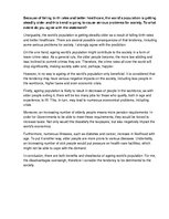 Eseja 'Ageing Population', 1.