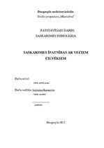 Referāts 'Saskarsmes īpatnības ar veciem cilvēkiem', 1.