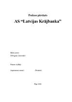 Prakses atskaite 'Prakse A/S "Latvijas Krājbanka"', 1.