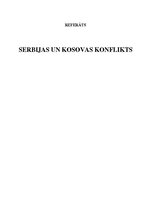 Referāts 'Serbijas un Kosovas konflikts', 1.