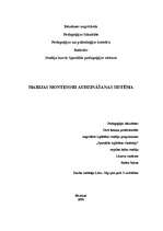 Referāts 'Marijas Montesori audzināšanas sistēma', 1.