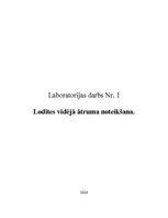 Paraugs 'Lodītes vidējā ātruma noteikšana', 1.