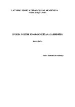 Referāts 'Sporta nozīme un organizēšana sabiedrībā', 1.