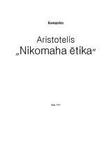 Konspekts 'Aristotelis "Nikomaha ētika"', 1.