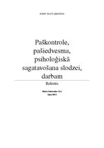Referāts 'Paškontrole, pašiedvesma, psiholoģiskā sagatavošana slodzei, darbam', 1.