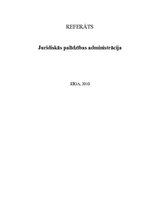 Referāts 'Juridiskās palīdzības administrācija', 1.