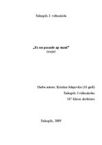 Eseja 'Es un pasaule ap mani', 1.