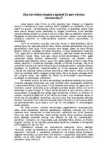 Eseja 'Bija vai nebija iespēja saglabāt Eiropā vienotu demokrātiju?', 1.