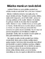 Eseja 'Mūzika tavā un manā dzīvē', 1.