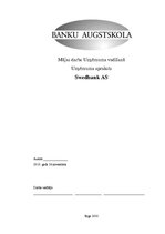 Referāts 'Uzņēmuma vadība, uzņēmuma apraksts. AS "Swedbank"', 1.