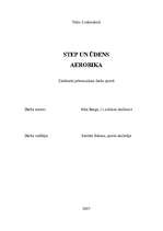 Referāts 'Step un ūdens aerobika', 1.