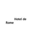 Referāts 'Hotel de Rome', 1.