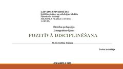 Prezentācija 'Pozitīvā disciplinēšana', 1.