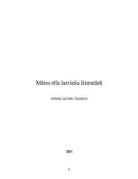 Referāts 'Mātes tēls latviešu literatūrā', 1.