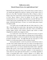 Eseja 'Daiļliteratūras analīze. Eduards Morgans Forsters "Kur eņģeļi baidās spert kāju"', 1.