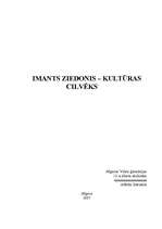 Referāts 'Imants Ziedonis - kultūras cilvēks', 1.