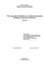 Referāts 'Tīšs smags miesas bojājums, kas vainīgā neuzmanības dēļ bijis par iemeslu cietuš', 1.