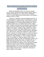 Eseja 'Mani spilgtākie iespaidi latviešu literatūrā', 1.