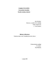 Eseja 'Anotācija Mišela Monteņa darbam "Esejas"', 1.