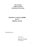 Biznesa plāns 'SIA "Play"', 1.