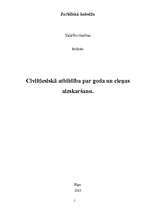 Referāts 'Civiltiesiskā atbildība par goda un cieņas aizskaršanu', 1.