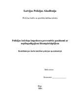 Referāts 'Policijas iecirkņa inspektora preventīvie pasākumi ar nepilngadīgajiem likumpārk', 1.